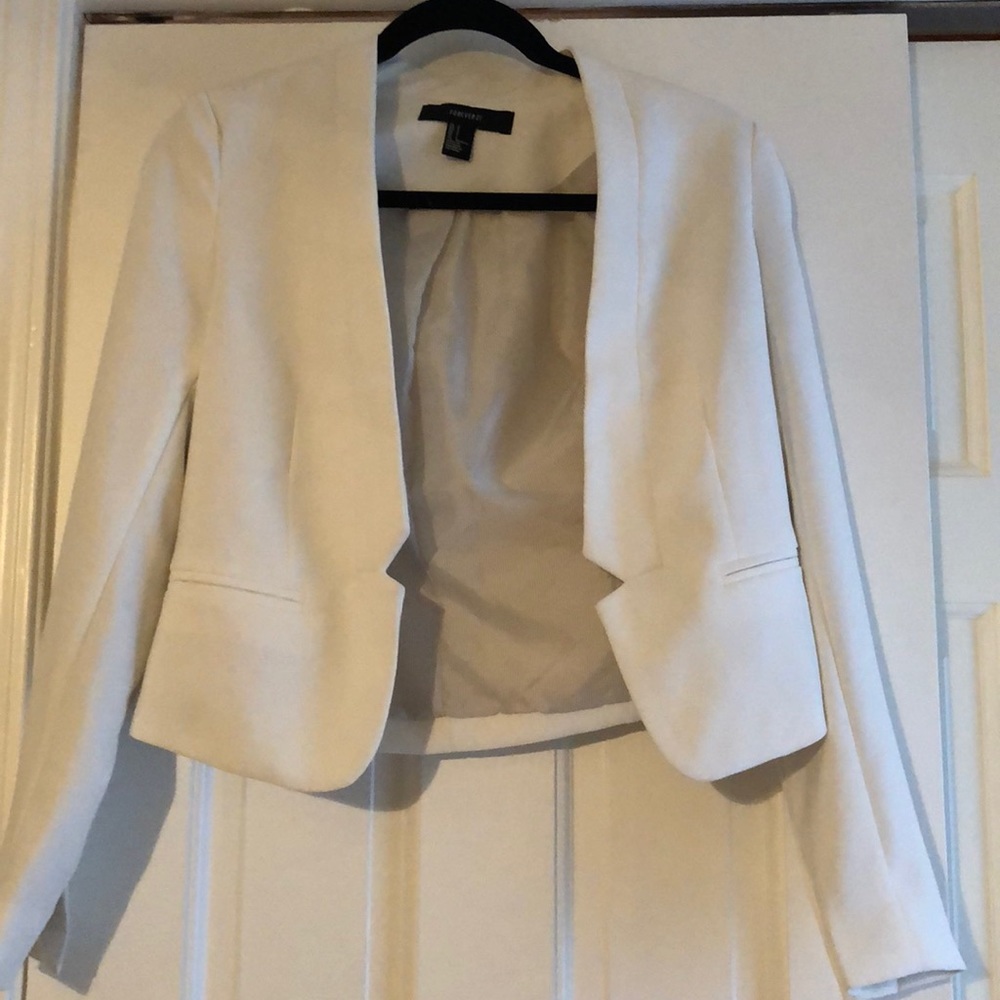 Forever 21 White Blazer